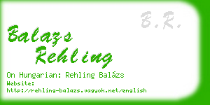 balazs rehling business card